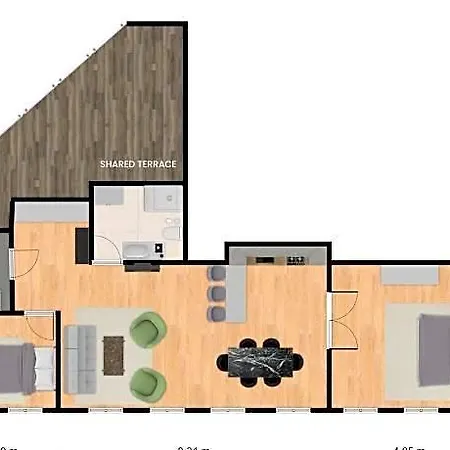 Leaves 6 - 2 Bdr With Shared Roof Terrace Lejlighed